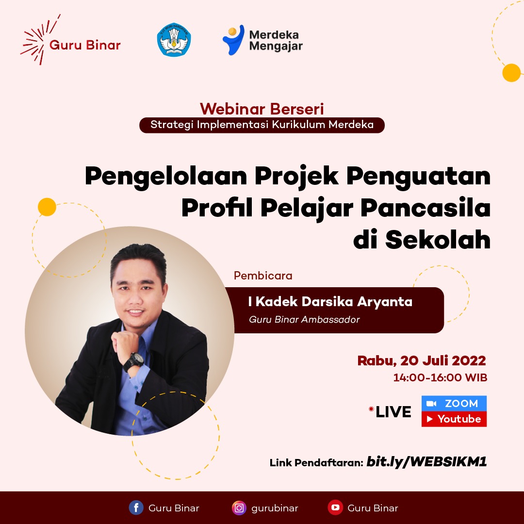 Webinar Webinar Berseri Strategi Implementasi Kurikulum Merdeka Pengelolaan Projek Penguatan